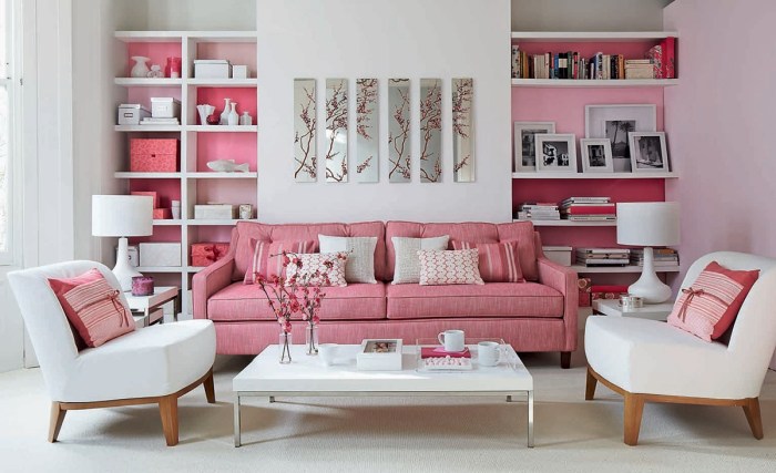 Beige pink wohnzimmer