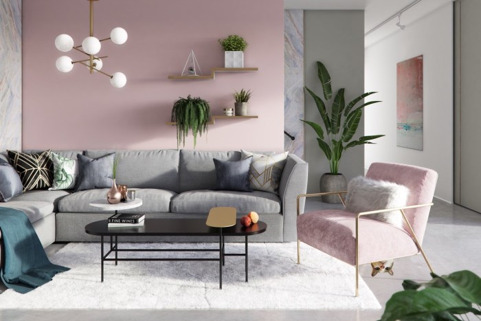 Beige pink wohnzimmer